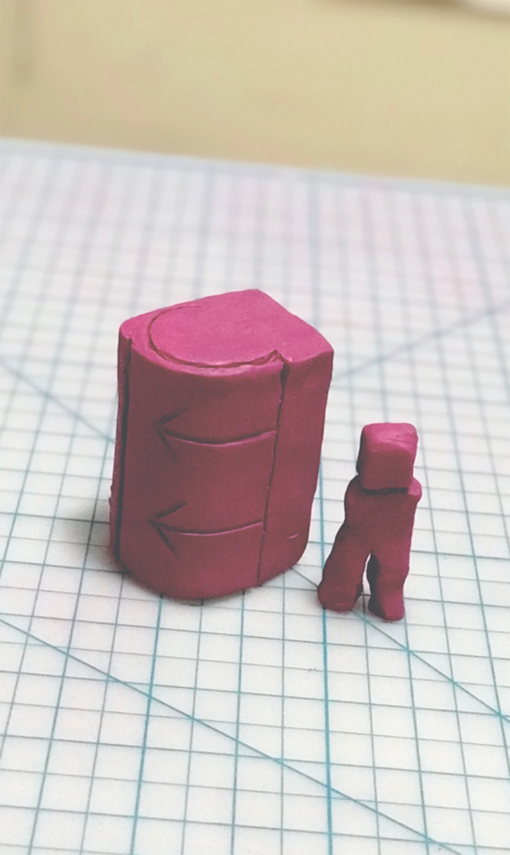 Another low-fidelity model exploring door geometry