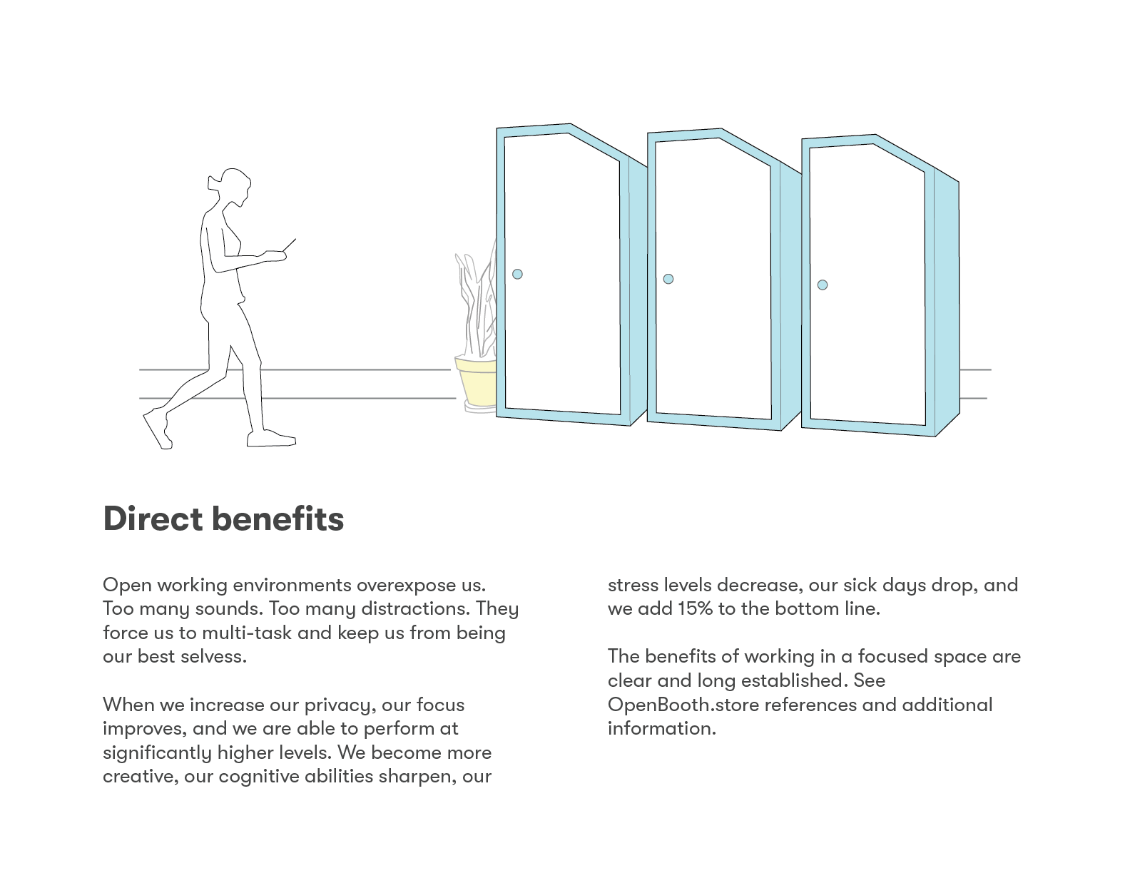 A page from the OpenBooth marketing booklet
