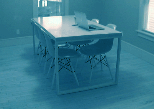 Animated stereo view, blue cast