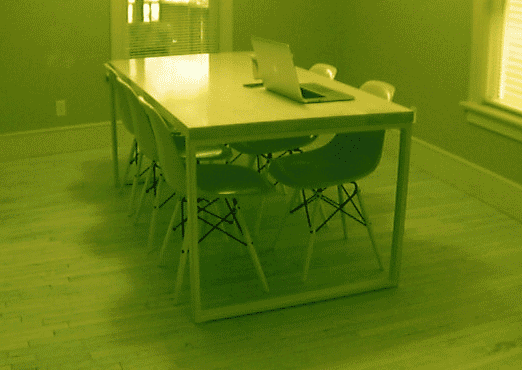 Animated stereo view, green cast
